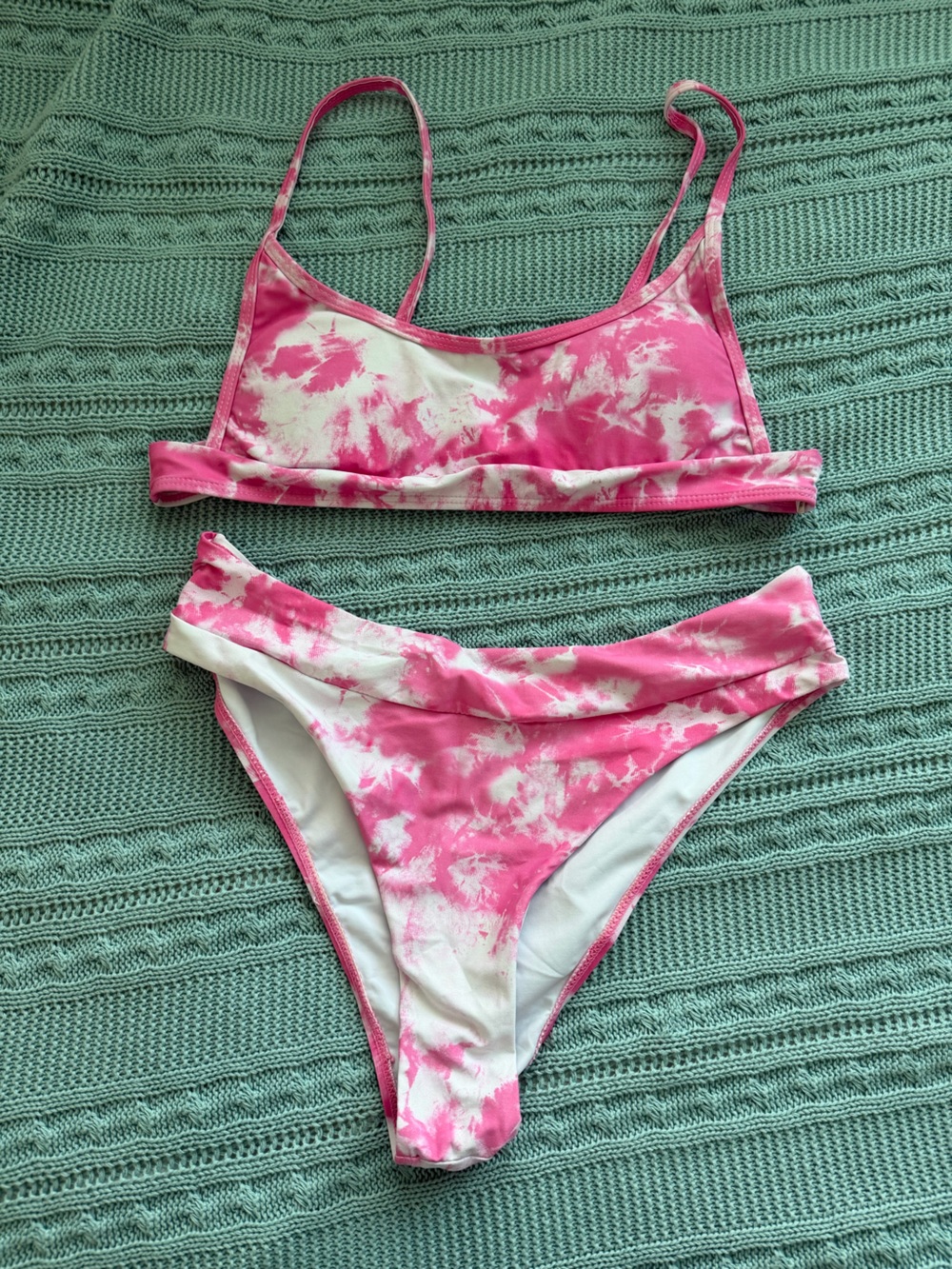 Tye Dye Hot Pink Bikini Set Size Large